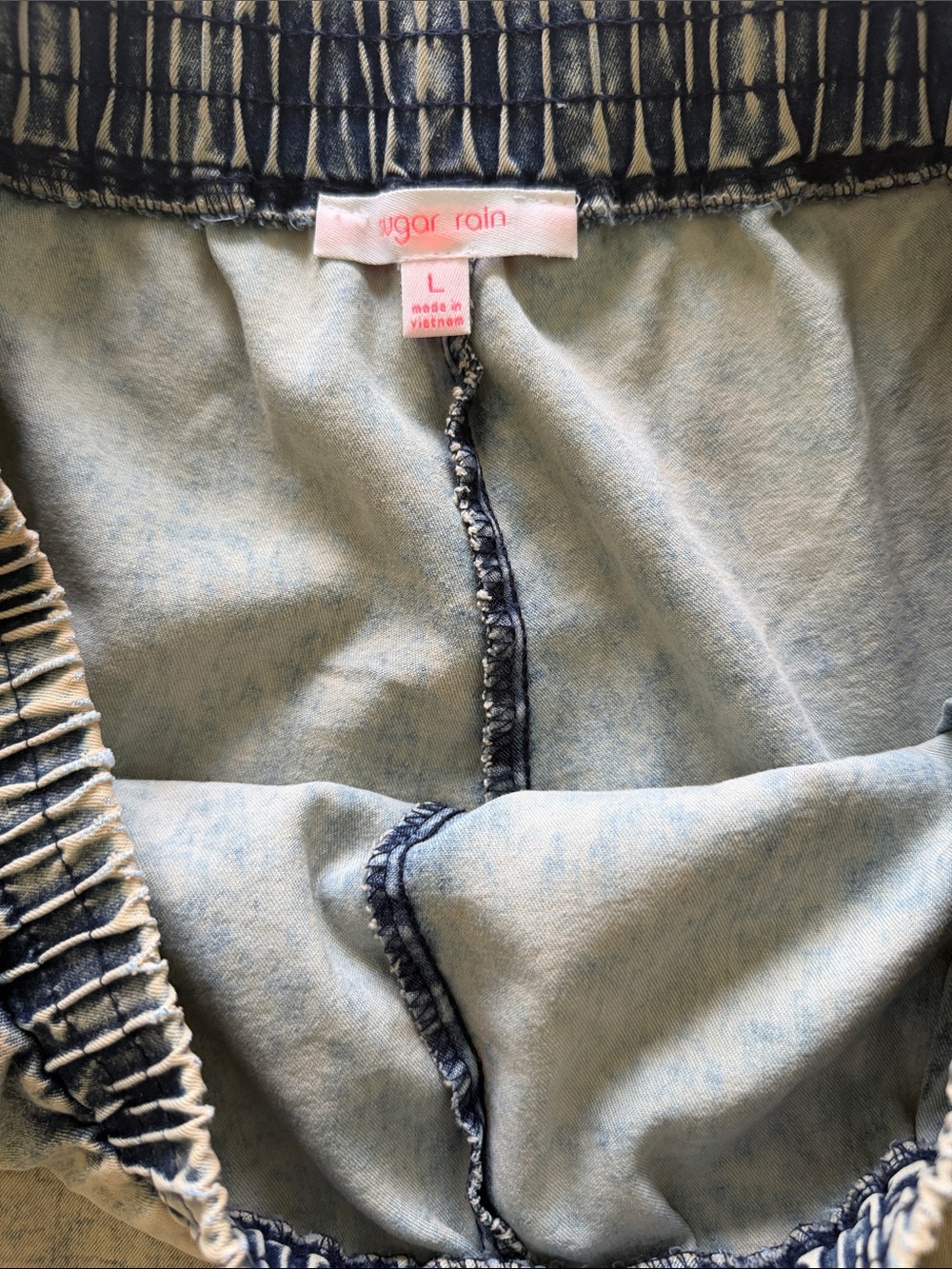 Women's Washed Tan Drawstring Shorts - Picture 2 of 7